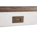 Mesa Escritorio Regulable Blanco Nogal Serie Everest