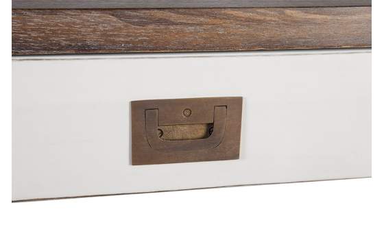 Mesa Escritorio Regulable Blanco Nogal Serie Everest