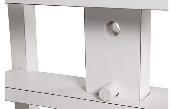 Mesa Escritorio Regulable Blanco Nogal Serie Everest