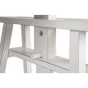 Mesa Escritorio Regulable Blanco Nogal Serie Everest