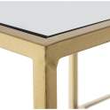 Mesa Estanteria Estilo Actual en Forja Oro y Tapa Espejo Akajan