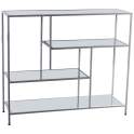Mesa Estanteria Estilo Actual en Forja Plata Tapa Espejo Akajan