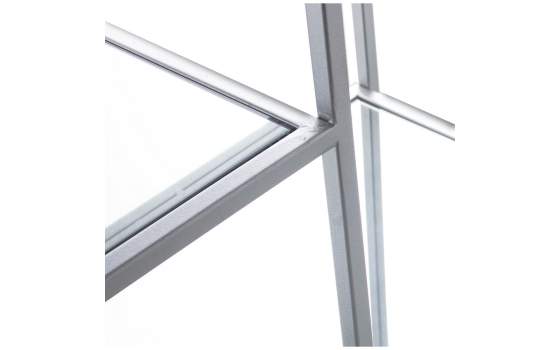 Mesa Estanteria Estilo Actual en Forja Plata Tapa Espejo Akajan