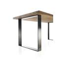 Mesa Forja Grande 3 Tamaños Tapa Madera Estilo Industrial Roma