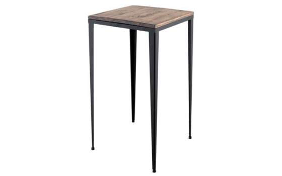 Mesa Forja Madera Alta 2 Tamaños Estilo Industrial Artanst
