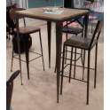 Mesa Forja Madera Alta 2 Tamaños Estilo Industrial Artanst