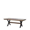 Mesa Grande Industrial Madera y Forja de 213 cm Serie Aljama