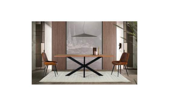 Mesa Industrial 200 Patas Acero y Tapa Madera - Akarias