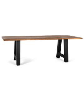 Mesa Industrial 240 Patas Acero y Tapa Madera - Akarias