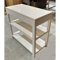 Mesa Lateral De Sofa 1 Cajon Blanca Decape