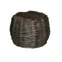 Mesa Lateral Redonda rattan Negro glaseado Arcarna