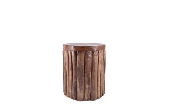 Mesa Madera de Teca Rustica Color Avellana Serie Audoyn