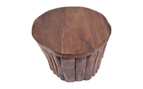 Mesa Madera de Teca Rustica Color Avellana Serie Audoyn