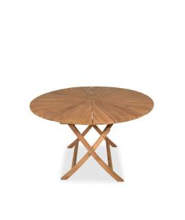 Mesa Plegable Redonda Jardin Teka Natural - Serie Brisa
