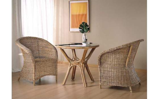 Mesa Rattan Bambu 5 Tamaños