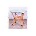 Mesa Rattan Terraza Tejido Sintetico Negro Blanco Barias
