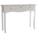 Mesa Recibidor 3 Cajones en Blanco Clasico Serie Acatts