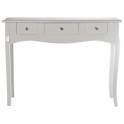 Mesa Recibidor 3 Cajones en Blanco Clasico Serie Acatts