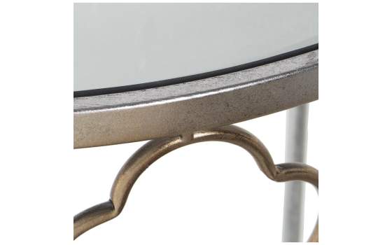 Mesa Recibidor Acero Forja Plata Estilo Actual Serie Ariams