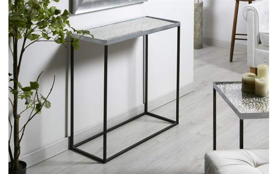 Mesa Recibidor Aluminio Grabado Serie Bastien