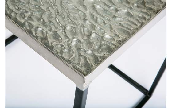 Mesa Recibidor Aluminio Grabado Serie Bastien