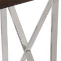 Mesa Recibidor Moderna Acero Inox. Madera Serie Almengo