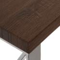 Mesa Recibidor Moderna Acero Inox. Madera Serie Almengo