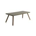 Mesa Rectangular Comedor Diseño en Cemento y Madera Hevea