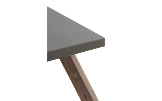 Mesa Rectangular Comedor Diseño en Cemento y Madera Hevea