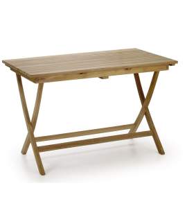 Mesa Rectangular Jardin Madera Teca Plegable Serie Snick