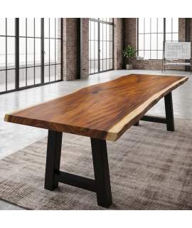 Mesa Rectangular Suar Irregular y Forja 300 - Serie Arcales