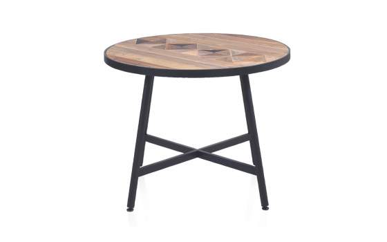Mesa Redonda 100 cm Industrial Tablas Recicladas Serie Aerts