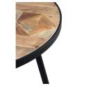 Mesa Redonda 100 cm Industrial Tablas Recicladas Serie Aerts