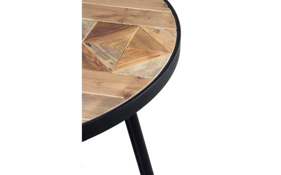 Mesa Redonda 100 cm Industrial Tablas Recicladas Serie Aerts