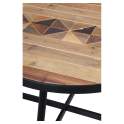 Mesa Redonda 100 cm Industrial Tablas Recicladas Serie Aerts