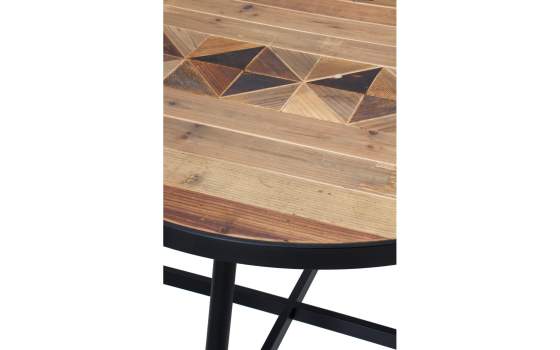 Mesa Redonda 100 cm Industrial Tablas Recicladas Serie Aerts