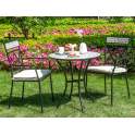 Mesa Redonda 70 cm 2 Sillones Forja con Mosaico Reigen