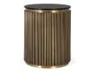 Mesa Redonda Auxiliar de 50 cm Negro Oro - Serie Aboiat