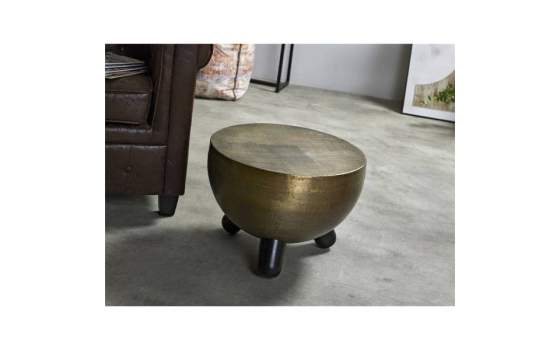 Mesa Redonda Auxiliar Madera Oro Viejo Serie Aperies