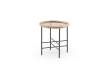 Mesa Redonda Auxiliar Madera y Metal con Cristal - Serie Anlet