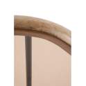 Mesa Redonda Auxiliar Madera y Metal con Cristal - Serie Anlet