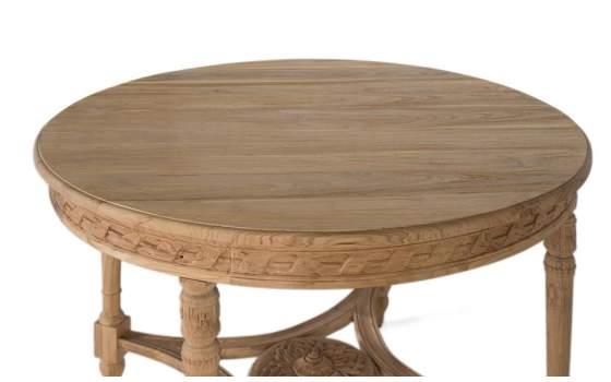 Mesa Redonda Comedor de 120 Teca Natural Serie Avrile