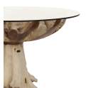 Mesa Redonda Comedor Tronco Madera de Teca 150 cm Serie Arestar