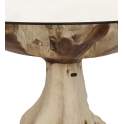 Mesa Redonda Comedor Tronco Madera de Teca 150 cm Serie Arestar