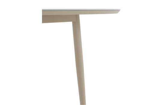 Mesa redonda exterior aluminio ceramica travertino Azpary