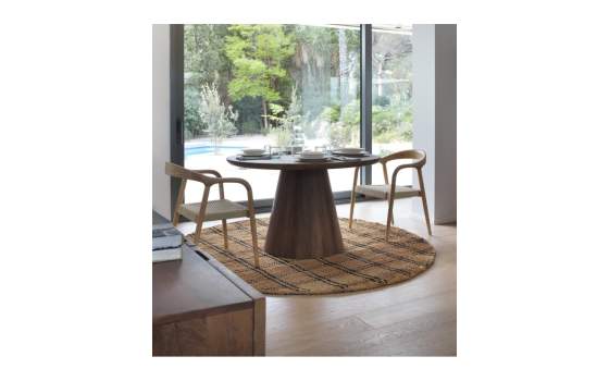 Mesa Redonda Madera Maciza Estilo Contemporanea Natibre Mesa Redonda Madera Maciza Estilo Contemporanea Natibre