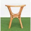 Mesa Redonda Rattan Natural 70 Cm Diametro Serie Arismas