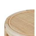 Mesa Redonda Rattan Natural y Rejilla Serie Arcosk