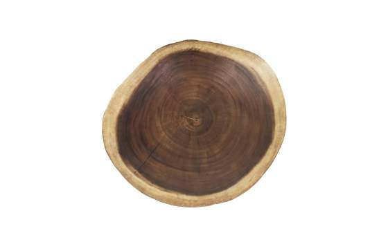 Mesa Redonda Tronco Madera Suar Natural Serie Audoyn
