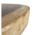 Mesa Redonda Tronco Madera Suar Natural Serie Audoyn